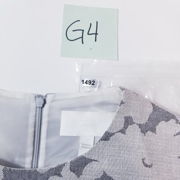 BOSS Hugo Boss Hellery Dress A-Line Textured Pleated Sleeveless - Picture 13 of 13